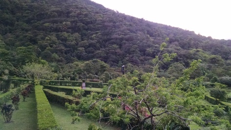 A view of the grounds at the Celeste Mountain Lodge.