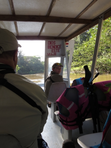 Michael enjoying the boat ride in the Cano Negro Wildlife Refuge - Costa Rica 3-22-2015